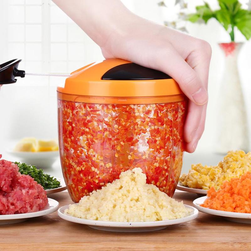 Hand pull food chopper lifestyle kitchen shot