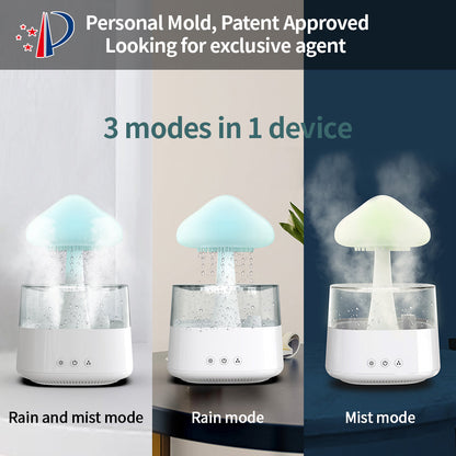 Rain Cloud Humidifier color changing LED modes